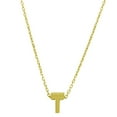 thumbnail image 1 of Yellow Gold-Tone Plated Sterling Silver Small Initial T Necklace, 1 of 3
