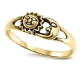 thumbnail image 1 of Yellow Gold-Tone Plated Sterling Silver Sun And Moon Together Ring, 1 of 2