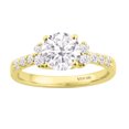 thumbnail image 1 of Yellow Gold with Moissanite and Genuine White Diamond Engagement Ring, 1 of 3