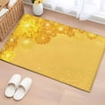 thumbnail image 1 of Yellow Golden Floral Entryway Rug 2'x3'&nbsp; Non Slip Front Door Mats, Spring Summer Shiny Flowers Entrance Rugs Indoor Outdoor Carpet, Washable Floor Mats Small Area Rug for Bedroom Kitchen, 1 of 8