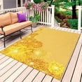 thumbnail image 1 of Yellow Golden Floral Outdoor Rug 3x5 Ft, Non Slip Washable Area Rug, Spring Summer Shiny Flowers Patio Rugs Carpet Runner, Large Floor Mat for Indoor/Outdoor Deck Porch Camping, 1 of 8
