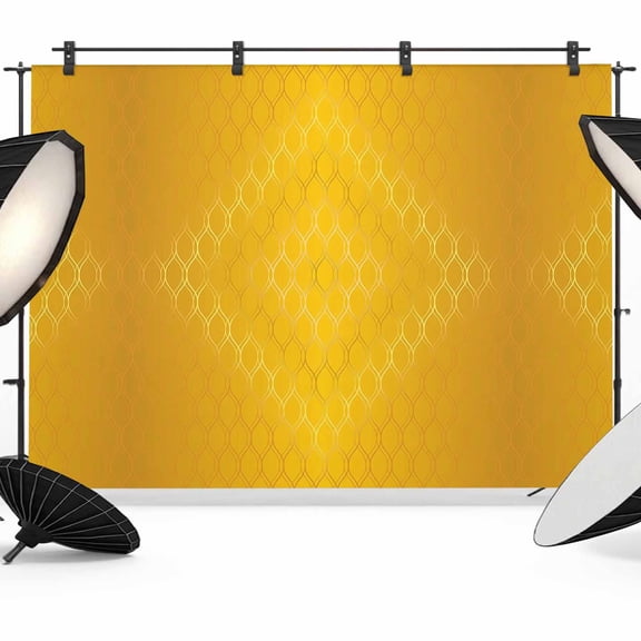 Yellow Gradient Backdrop for Photography, Simple Line Modern Abstract Photo Backdrop Portrait Background Party Banner Photo Backgrounds for Studio Booth Props, 10x8ft