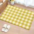 thumbnail image 1 of Yellow Gradient Bathroom Mats 2x3 FT, Non Slip Small Kitchen Mat, Farm Plaid Buffalo Checkered Gingham Washable Soft Backed Front Door Throw Rugs Non-Shedding Indoor Outdoor Doormat for Entryway Sink, 1 of 8