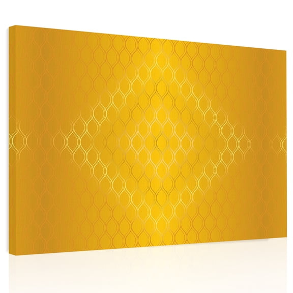 Yellow Gradient Canvas Print Wall Art, Simple Line Modern Abstract Wall Decor Modern Artwork Paintings Pictures for Living Room Framed and Stretched Ready to Hang, 16" x 20"