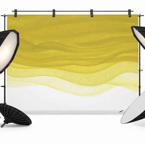 Yellow Gradient Photography Backdrop 8x6FT, Watercolor Abstract Yellow Gradient Water Ripples Photo Backdrops, Background for Photography Studio Photo Studio Background, Back Drop for Photoshoot