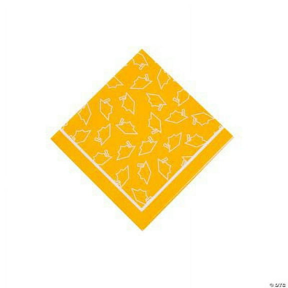 Yellow Graduation Bev Nap - Party Supplies - 50 Pieces