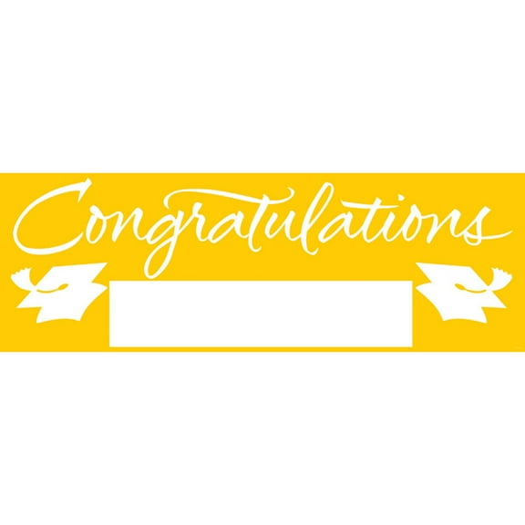 Yellow Graduation Party Banner