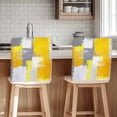 thumbnail image 1 of Yellow Gray Geometric Graffiti Oil Paint Color Block Modern Chair Covers Set of 1 Chair Back Covers Stretch Removable Washable Chairs Slipcovers Chair Protector for Dining Room Kitchen Party Decor, 1 of 5
