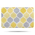 thumbnail image 1 of Yellow and Gray Geometric Quatrefoil Pattern Bathroom Rugs Mat,Non Slip Microfiber Bathroom Rug,Rubber Backing,Soft Bathroom Mats for Bathroom Floor,Tub and Shower,17x27in(43x68cm), 1 of 5