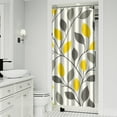 thumbnail image 1 of Yellow and Gray Leaves Modern Art Shower Curtain 36x72in ,Bathroom Decorative Shower Curtains Set with 12 Hooks,Modern Waterproof Washable Shower Curtain, 1 of 1