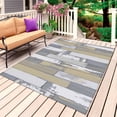 thumbnail image 1 of Yellow Gray Outdoor Rug for Patio/Deck/Porch, Non-Slip Large Area Rug 6 x 9 Ft, Rustic Vintage Shabby Mottled Wood Grain Indoor Outdoor Rugs Washable Area Rugs, Reversible Camping Rug Carpet Runner, 1 of 8
