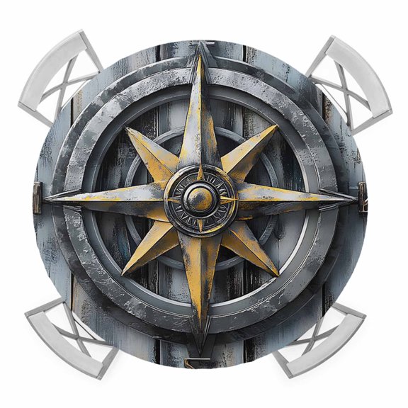 Yellow Gray Rubber Elastic Fitted Round Table Cover Wood Grain Waterproof Outdoor Tablecloth for Holiday Party, Picnic, Patio & Dining Fits Tables Up to 45"-54"