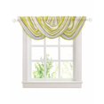 thumbnail image 1 of Yellow Gray Stripes Sheer Waterfall Valance Curtains for Window, Watercolor Modern Abstract Minimalist Rod Pocket Sheer Topper Swag Curtains for Living Room, Kitchen 38.5"W x 47.2"L, 3 Panels, 1 of 7