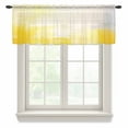 thumbnail image 1 of Yellow Gray Valance Curtains for Kitchen/Living Room/Bathroom/Bedroom Window, Rod Pocket Small Topper Half Short Window Curtains Voile Sheer Scarf, White Modern Oil Painted Abstract 60"x18", 1 of 8