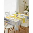 thumbnail image 1 of Yellow Gray White Tablecloth Rectangle Table Cloth 60x102, Waterproof Tablecloth Outdoor Table Cloth, Farmhouse Gradient Abstract Art Washable Table Cover for Kitchen Dinning Party, 1 of 8