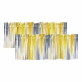 thumbnail image 1 of Yellow Gray White Valances for Windows, Decorative Rod Pocket Window Valance Curtains, Farmhouse Gradient Abstract Art Short Curtain Drapes for Kitchen/Bathroom/Living Room, 2 Panels, 42" W x 18" L, 1 of 8