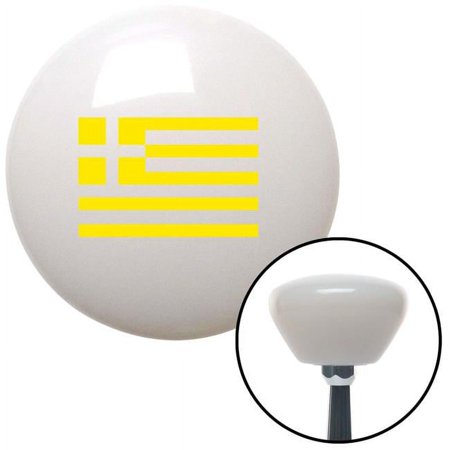 Yellow Greece White Retro Shift Knob with M16 x 1.5 Insert Shifter Auto Manual Brody