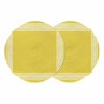 thumbnail image 1 of Yellow Greek Key Round 13 Inch Placemats Set of 2, Geometric Greece Ancient Farmhouse Geo HeatResistant Non Slip Place Mats for Dining Table, Wipeable Braided Kitchen Table Mats for Housewarming, 1 of 9