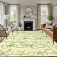 thumbnail image 1 of Yellow Green Coastal Area Rugs 8'x10', Washable Small Throw Rugs for Living Room Patio, Starfish Nautical Ocean Sea Wooden Indoor Outdoor Rug Non-Slip Low Pile Carpet Runner Reversible Floor Mats, 1 of 8