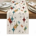 thumbnail image 1 of Yellow Green Diamond Table Runner - 60 Inch Long, Kitchen Dining Table Runner Dresser Scarves, Modern Geometric Middle Century Beige Farmhouse Decor for Coffee Tables Wedding Party Banquet, 1 of 8