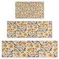 thumbnail image 1 of Yellow Green Leaf Flower Pattern Kitchen Rugs Sets Of 3,Kitchen Runner Rugs Non Skid Washable,Decorative Kitchen Floor Mats for Kitchen,Sink,Laundry,17"x30"+ 17"x47" + 17"x59", 1 of 6