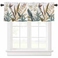 thumbnail image 1 of Yellow Green Leaves Valances for Windows Farmhouse Kitchen Curtains Valances Rod Pocket Valance Curtains for Kitchen Windows Watercolor Botanical Rustic Window Valances for Bathroom Bedroom 60"x18", 1 of 6