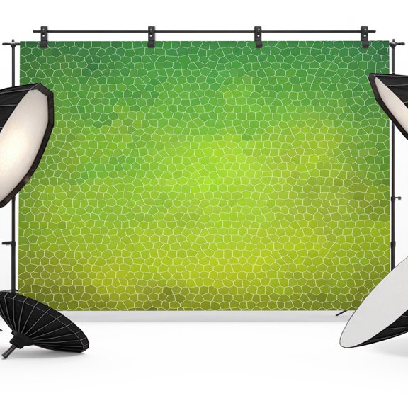 Yellow Green Mosaic Backdrops for Photography, Minimalist Abstract Hexagonal Grid Soft Gradient Fabric Photo Background Sturdy Studio Props for Photo Studio, Video Recording Photoshoot 10x8ft
