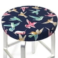thumbnail image 1 of Yellow Green Red Hummingbird Round Bar Stool Seat Covers, Elastic Round Chair Cover Stool Seat Slipcover Bar Stool Cushions Round Pad for 12-14 inch, 1 of 5