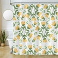 thumbnail image 1 of Yellow and Green Shower Curtains Boho Style Tropical Nature Plants Print Design Bath Curtain for Modern Aesthetics Bathroom Bathtub Decor Waterproof Fabric with Hook, 36x72 Inches, 1 of 6