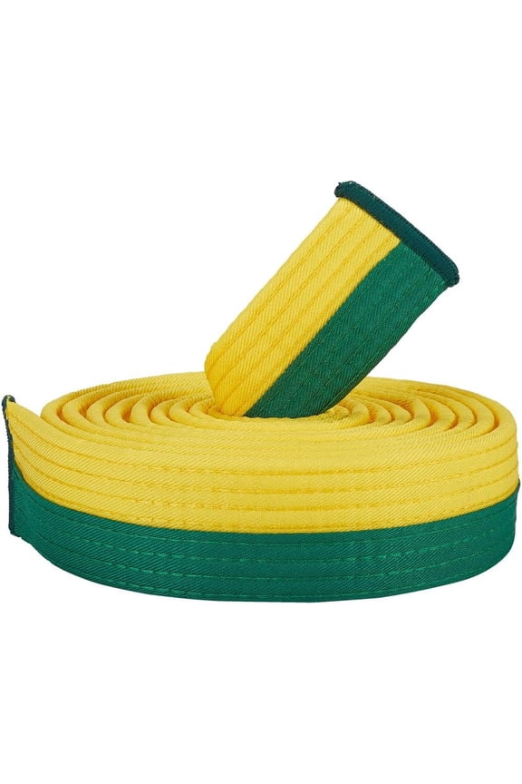 Yellow Green Taekwondo Belt Polyester Martial Arts Belt Judo Karate TKD Aikido Uniform Belt Ranking Long Soft Universal Fit Belts Jiu Jitsu for Men Women Sports Training Equipment 9.18ft Green DIY