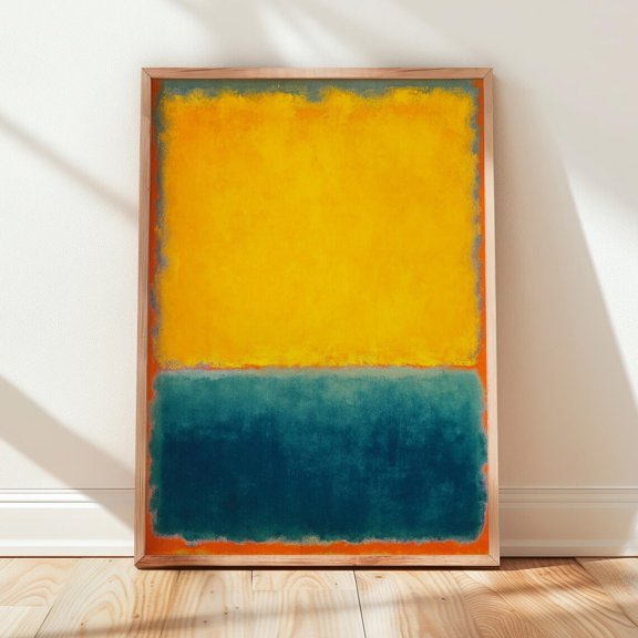 Yellow Greenange Abstract Color Field Expressionism Poster Modern Multi Color Wall Decor Mark Rothko Style Art Art411