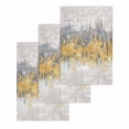 thumbnail image 1 of Yellow Grey Abstract Kitchen Dish Towels for Drying Dishes Set of 3, Gradient Geometric Graffiti Modern Art Waffle Weave Microfiber Hand Tea Bathroom Towels Quick Dry & Absorbent Towel 15.7x23.6, 1 of 7