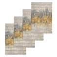 thumbnail image 1 of Yellow Grey Abstract Kitchen Dish Towels for Drying Dishes Set of 4, Gradient Geometric Graffiti Retro Wooden Waffle Weave Microfiber Hand Tea Bathroom Towels Quick Dry & Absorbent Towel 15.7x23.6, 1 of 7
