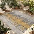 thumbnail image 1 of Yellow Grey Abstract Outdoor Rug for Patio/Deck/Porch, Non-Slip Large Area Rug 3 x 5 Ft, Gradient Geometric Graffiti Retro Wooden Indoor Outdoor Rugs Washable Area Rugs, Camping Rug Carpet Runner, 1 of 8