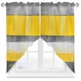 thumbnail image 1 of Yellow Grey Abstract Swag Curtain Valance for Windows, Lines Geometric Window Treatments Short Swag Topper for Kitchen Windows Bathroom Bedroom, 36"x63", 1 of 8