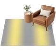 Yellow Grey Area Rug 4'x6', Gradient Ombre Soft Mat Non-Slip Silicone ...