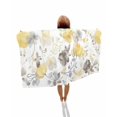 thumbnail image 1 of Yellow Grey Botanical Beach Towels Oversized Super Absorbent, Spring Floral Watercolor Lightweight Bath Towel Quick Dry Sets For Bathroom/Pool/Rv Camping/Beach Play/Gym Room/Picnic 30"x60", 1 of 8