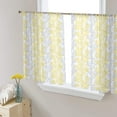 thumbnail image 1 of Yellow Grey Botanical Sheer Curtains 45 Inch Length 2 Panels Set for Living Room/Bedroom, Pastoral Spring Summer Leaf Aesthetics Curtain Sheers Drapes Rod Pocket Curtains Window Treatment 52''x45''x2, 1 of 7