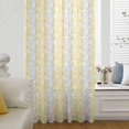 thumbnail image 1 of Yellow Grey Botanical Sheer Curtains 54 Inch Length, Light Filtering Voile Curtain Panel, Pastoral Spring Summer Leaf Aesthetics Rod Pocket Drapes Window Treatments for Living Room Bedroom 52"x54", 1 of 9