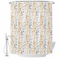 thumbnail image 1 of Yellow Grey Botanical Shower Curtain, Waterproof Shower Curtains for Bathroom, Spring Floral Summer Farmhouse Washable Fabric Bathtub Curtain Set Bath Decor with 12 Hooks Extra Long 72"x96", 1 of 8