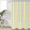 thumbnail image 1 of Yellow Grey Botanical Waterproof Fabric Shower Curtain,Pastoral Spring Summer Leaf Aesthetics Shower Curtain for Bathroom Curtains Bathtubs Hotel Washable Shower Curtains with 12 Hooks Small 36x72in, 1 of 6