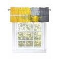thumbnail image 1 of Yellow Grey Curtain Valances for Windows, Oil Painted Art Color Block Abstract Kitchen Valance Window Treatment, Light Filtering Block Curtains for Bathroom/Bedroom/Living Room 42'' x 12'', 1 of 9