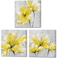 thumbnail image 1 of Yellow Grey Flower Canvas 3 Pieces Wall Art Abstract Lily Painting Home Decor Bedroom Bathroom Hang Decortations 12"x12", 1 of 6