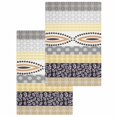 thumbnail image 1 of Yellow Grey Geometric Kitchen Dish Towels for Drying Dishes Set of 2, Boho Vintage Country Flowers Leaves Waffle Weave Microfiber Hand Tea Bathroom Towels Quick Dry & Absorbent Towel 15.7x23.6, 1 of 7