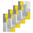 thumbnail image 1 of Yellow Grey Kitchen Dish Towels for Drying Dishes Set of 4, Abstract Geometric Oil Painting Vintage Gradient Waffle Weave Microfiber Hand Tea Bathroom Towels Quick Dry & Absorbent Towel 15.7x23.6, 1 of 7