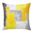 thumbnail image 1 of Yellow Grey Oil Painting Pillow Covers 18x18 Inch, Abstract Modern Geometric Linen Pillowcase with Invisible Zipper, Decorative Throw Pillow Covers Cushion Case for Couch Sofa Bed Living Room, 1 of 9