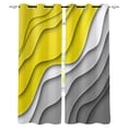 thumbnail image 1 of Yellow Grey Ombre Blackout Curtains 84 Inches Long,Thermal Insualted Grommet Curtains & Drapes,Modern Geometric Abstract Aesthetics Cream Room Darking Curtains for Living Room 2 Panels 52"W x84"L, 1 of 8