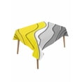 thumbnail image 1 of Yellow Grey Ombre Rectangle Tablecloth, Modern Geometric Abstract Aesthetics Cream Waterproof & StainResistant Tablecloth, Oil-proof Table Cover for Dining/Party/Wedding/Camping/Buffet 60x102 In, 1 of 9