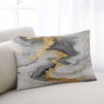 thumbnail image 1 of Yellow Grey Ombre Throw Pillow Covers, Modern Marble Ink Painting Soft Breathable Pillow Cases with Invisible Zipper for Sleeping, Toddler Pillowcases for Couch Bed Sofa Chair 12x20 Inches, 1 of 6
