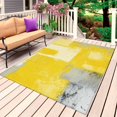 thumbnail image 1 of Yellow Grey Outdoor Rug 6x9 Ft, Non Slip Washable Area Rug, Modern Abstract Mottled Ombre Aesthetic Patio Rugs Carpet Runner, Large Floor Mat for Indoor/Outdoor Deck Porch Camping, 1 of 8